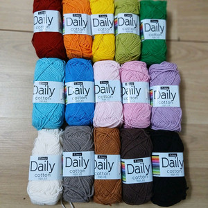 리네아 데일리코튼 15볼 뜨개실 미개봉 무료배송 일괄급