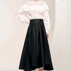 마인 실크 블렌드 플리츠스커트44 랑방 더캐시미어 타임