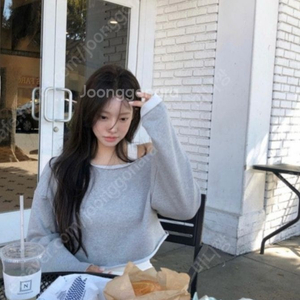 더위시 리즈 크롭 맨투맨 세트 그레이 새제품