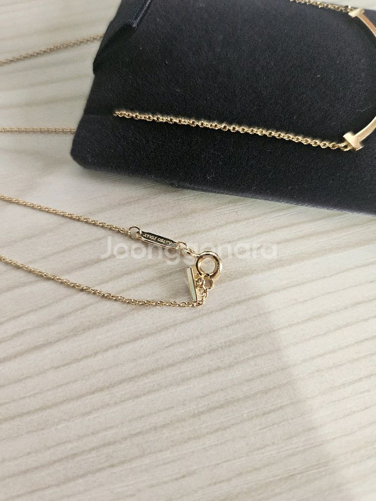 티파니앤코 스마일 T 펜던트 목걸이 스몰 로즈골드 (번--4