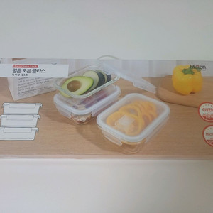 밀튼 오븐글라스 직사각 대1040ml 3종세트