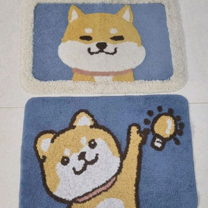 시바견 러그 발매트 2개