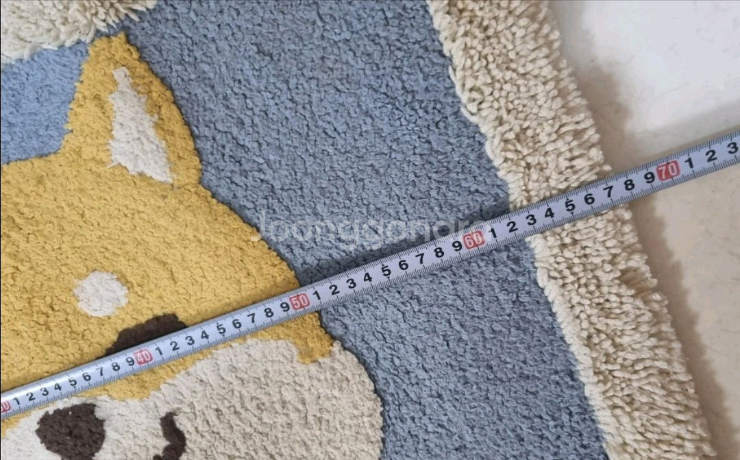 시바견 러그 발매트 2개--1