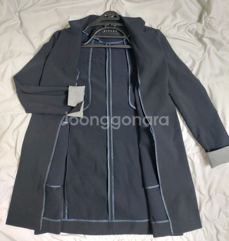 시슬리 봄가을 블랙롱자켓55--2