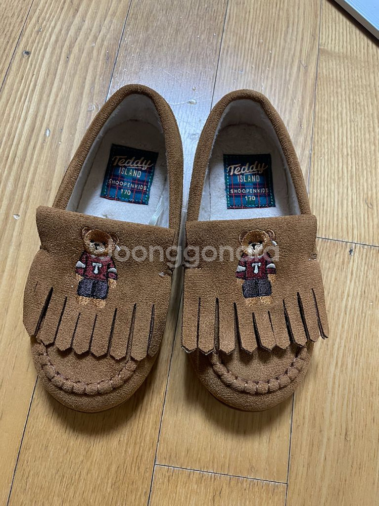 (새상품)슈펜키즈 스웨이드 퍼 모카신--0