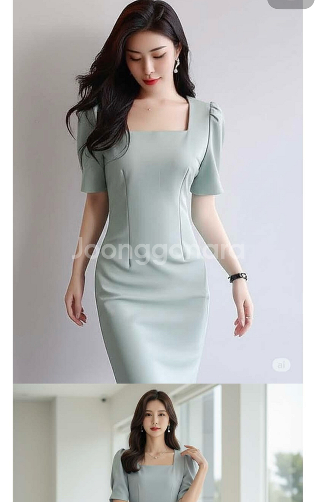 어반룩북 하객룩 스퀘어원피스 프리사이즈, 택포6천--1