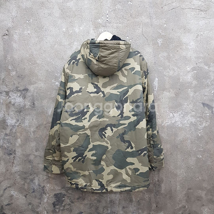 자라 밀리터리 카모플라주 후드 패딩 점퍼 XL 사이즈--1
