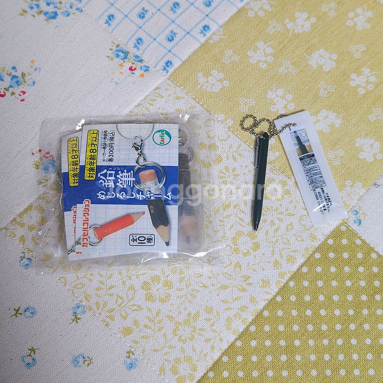 [일본정품] 일괄 볼펜 연필 메지루시 가챠 키링--2
