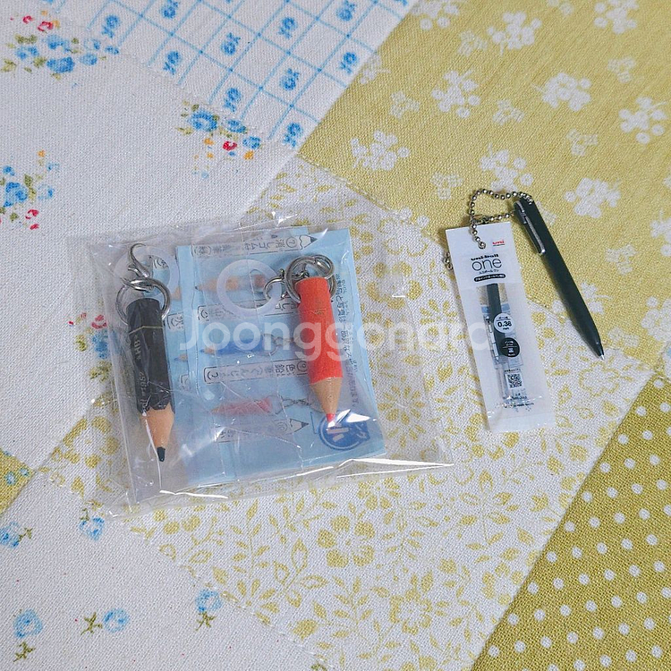 [일본정품] 일괄 볼펜 연필 메지루시 가챠 키링--1