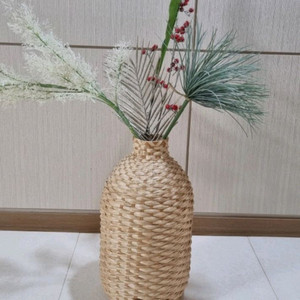 이케아 라탄 꽃병 화병 + 인테리어 조화 세트