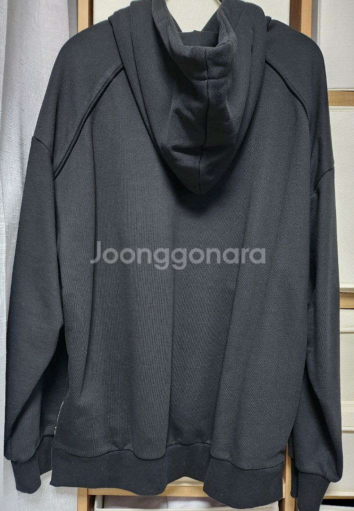 준지 블랙 사이드지퍼 후드 S--1