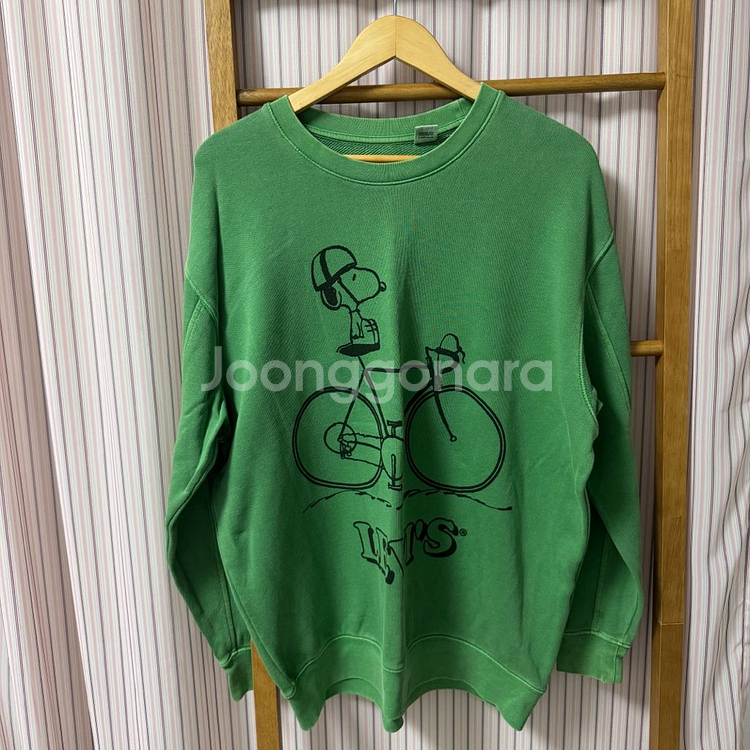 리바이스 피너츠 콜라보 맨투맨 스누피 오버핏 스웻셔츠--0