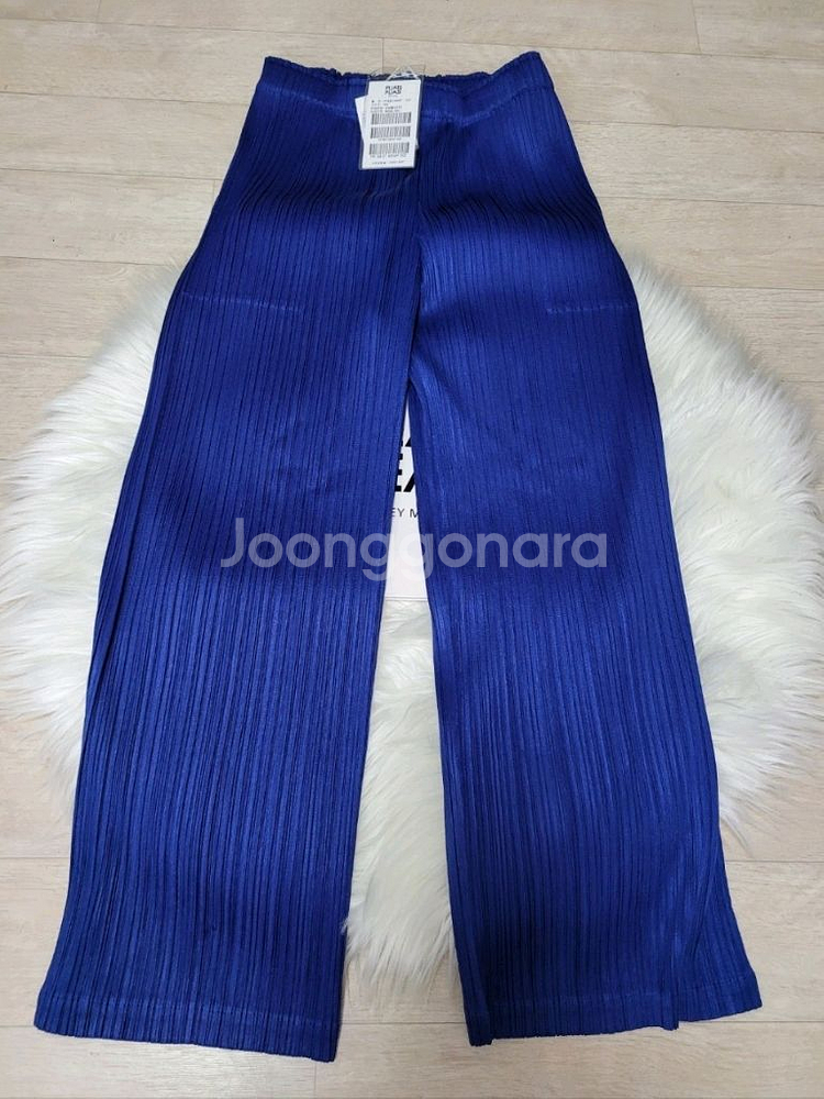 플리츠플리즈 바지 8월 먼슬리 팬츠 딥블루 2사이즈--2