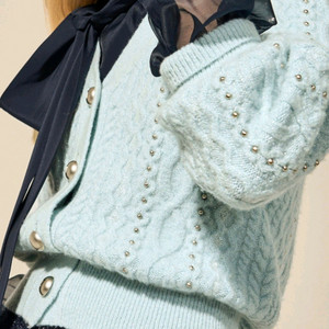 랑방스터드가디건