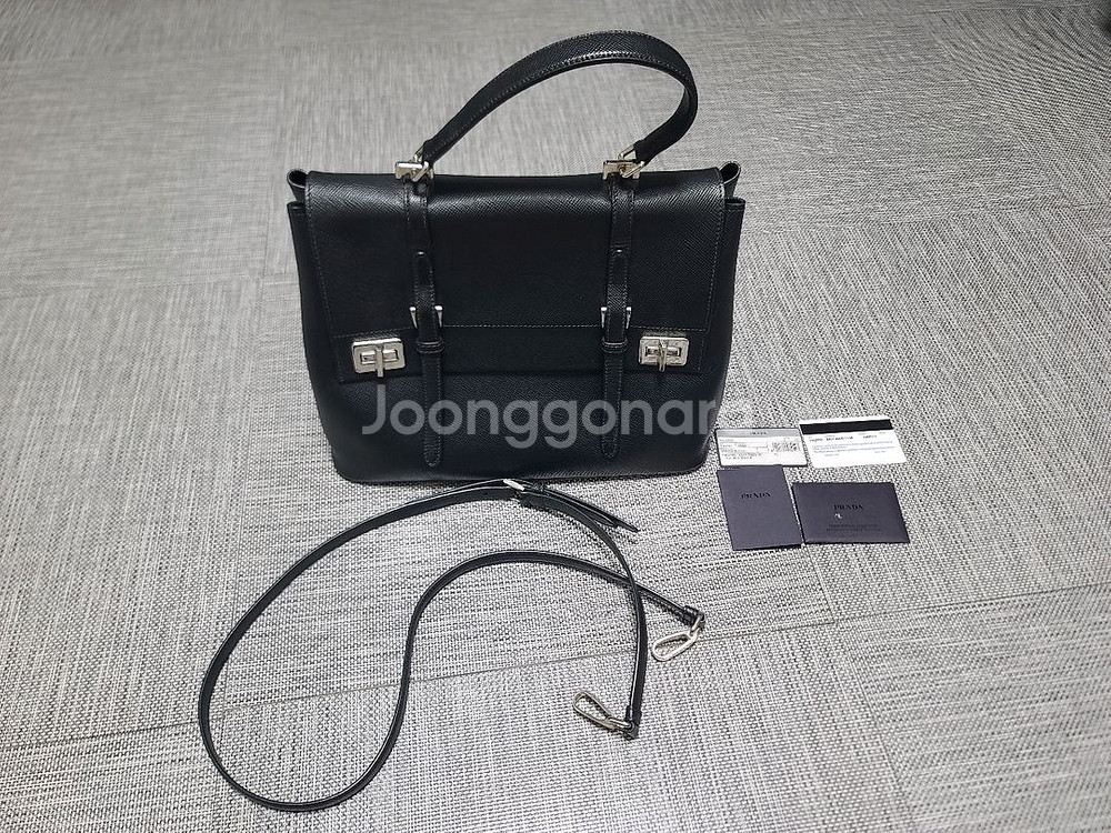 프라다 사피아노 투웨이 토트백 더블 플랩백 크로스백--1