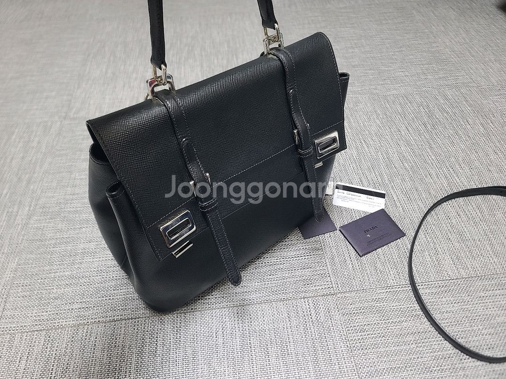 프라다 사피아노 투웨이 토트백 더블 플랩백 크로스백--0