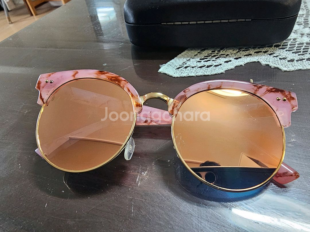 핑크 미러 선글라스--0