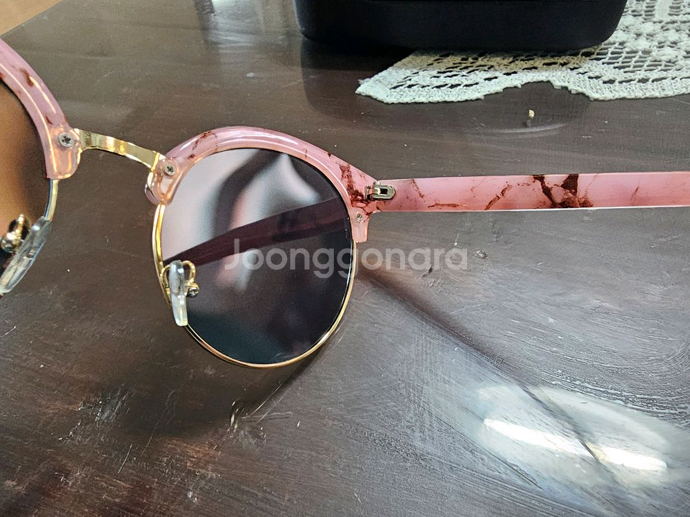 핑크 미러 선글라스--1
