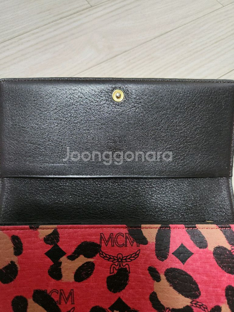 MCM 핑크 레오파드 / 호피 장지갑 [희귀]--4