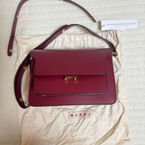 마르니 트렁크백 미디움 버건디