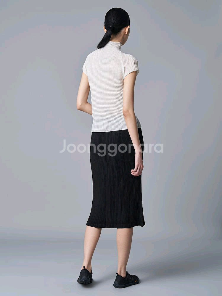 이세이미야케 울리 탑/해칭 스커트 ,플리츠플리즈--2