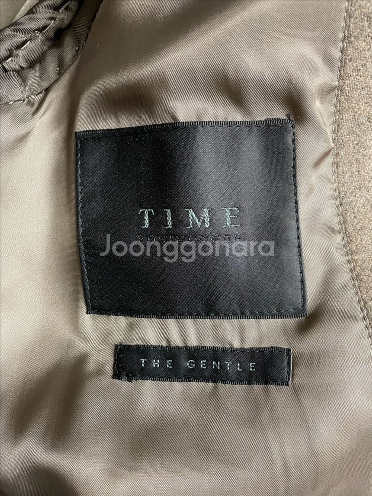 타임옴므 카멜&캐시미어 베이지 코트 95사이즈--5