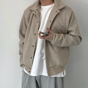 모직 카라 봄버 자켓