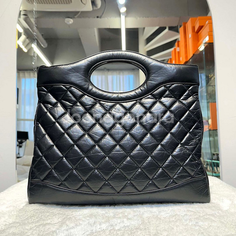 샤넬 31백 토트겸숄더백 라지 블랙 금장-H101701--1