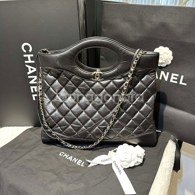 샤넬 31백 토트겸숄더백 라지 블랙 금장-H101701--7