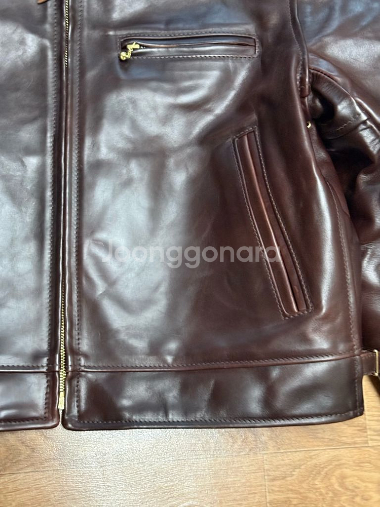 에어로레더 하이웨이맨 40 크롬악셀 홀스하이드 브라운--6