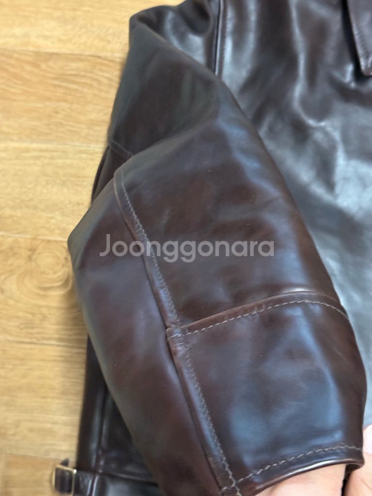 에어로레더 하이웨이맨 40 크롬악셀 홀스하이드 브라운--4