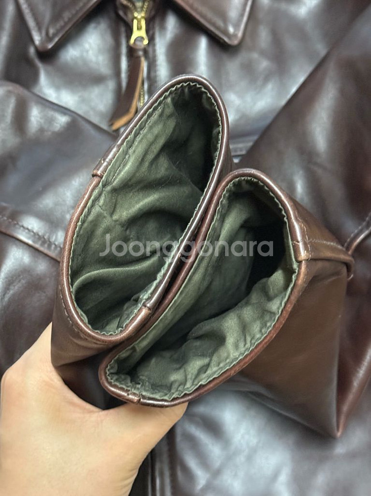 에어로레더 하이웨이맨 40 크롬악셀 홀스하이드 브라운--7