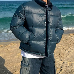 오버핏 숏패딩 청록 FREE