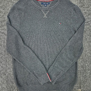 [M]<타미힐피거>크루넥 라운드 차콜그레이 니트