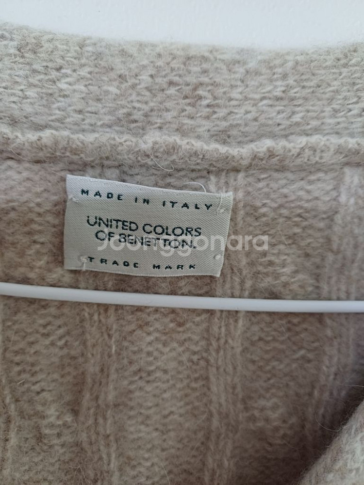베네통 울.앙고라 토끼털 가디건(오버핏100)--4