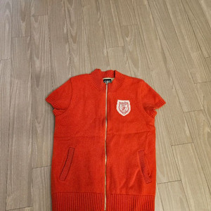 빈폴골프 여성 니트 반팔 집업 95