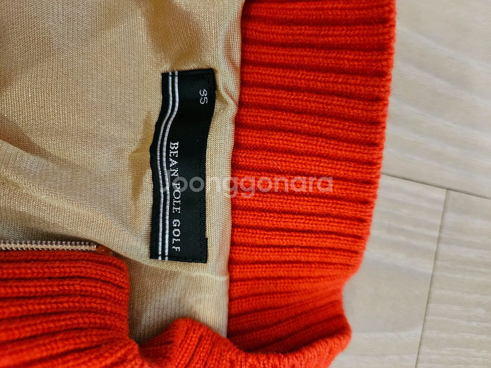 빈폴골프 여성 니트 반팔 집업 95--1