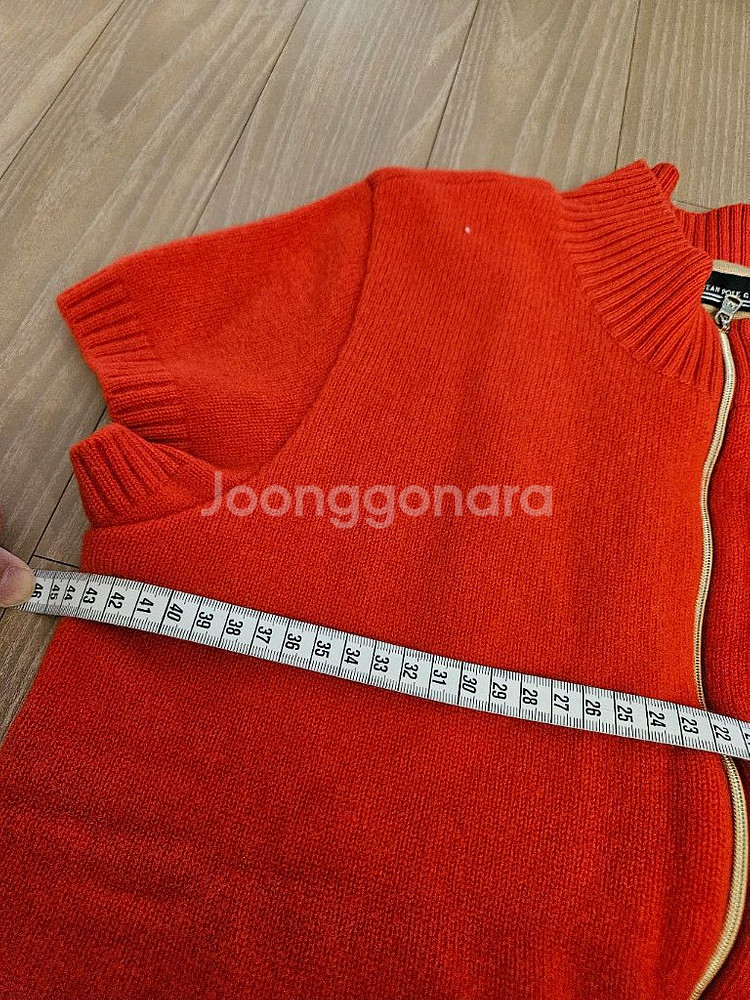 빈폴골프 여성 니트 반팔 집업 95--3