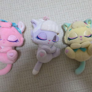 위시캣 잠자는 미니 인형 일괄(달달냥 샴푸냥 이쁘냥)