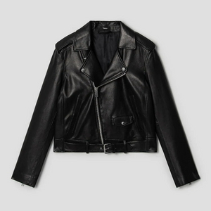 띠어리 가죽자켓 양가죽 라이더 자켓 블랙 0사이즈