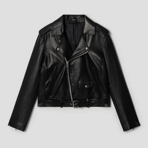 띠어리 가죽자켓 양가죽 라이더 자켓 블랙 0사이즈