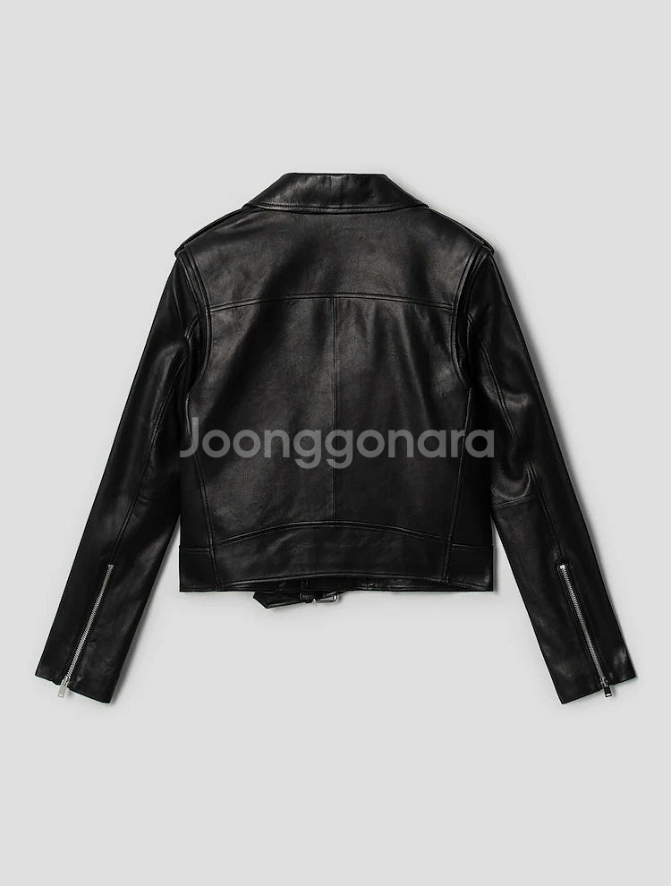띠어리 가죽자켓 양가죽 라이더 자켓 블랙 0사이즈--1