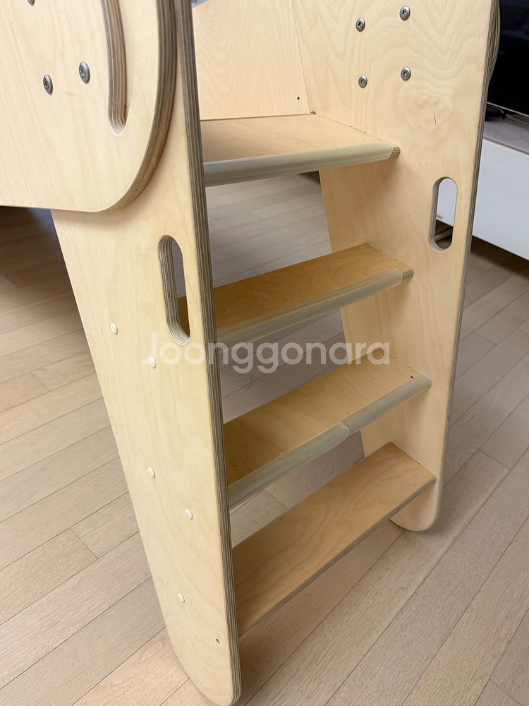 나스파 원목 유아 미끄럼틀 판매 합니다--3