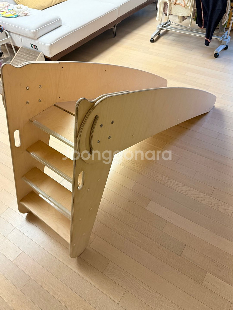 나스파 원목 유아 미끄럼틀 판매 합니다--4