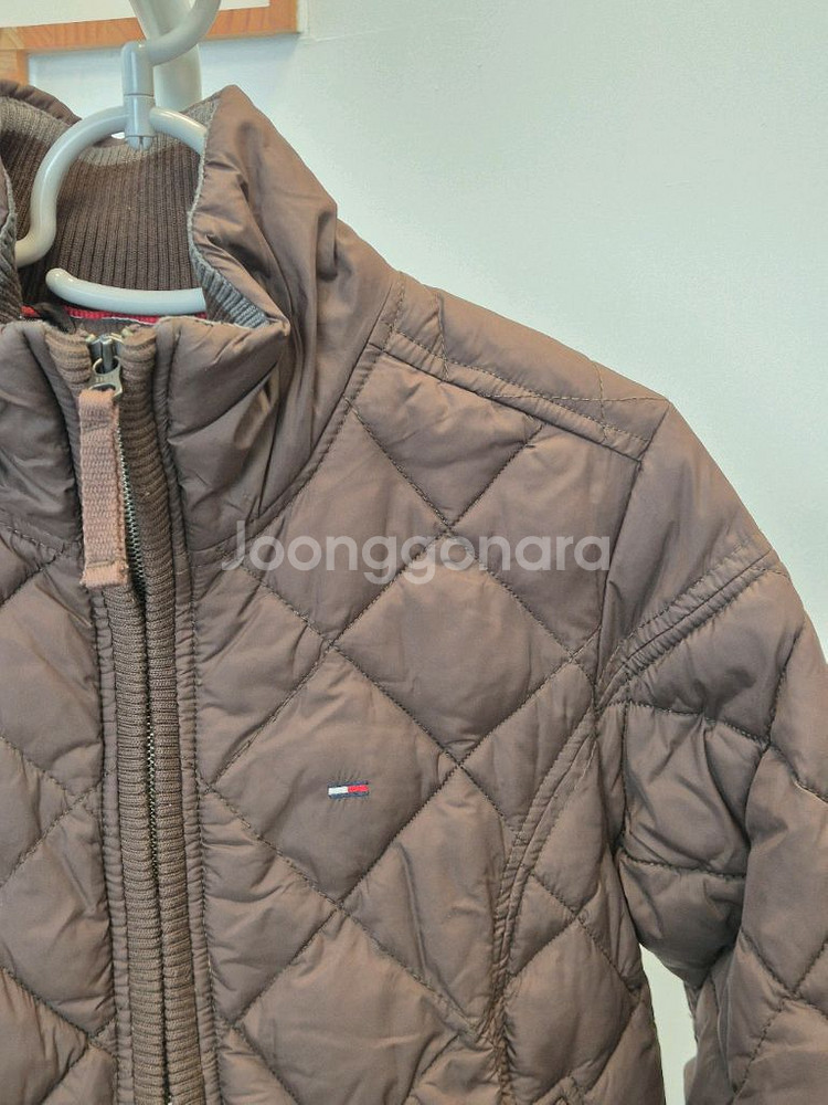 타미힐피거 브라운 퀄팅 자켓 패딩 점퍼 여성용--1