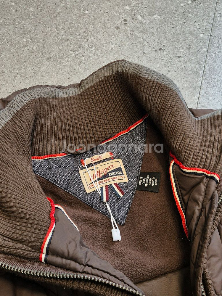 타미힐피거 브라운 퀄팅 자켓 패딩 점퍼 여성용--3