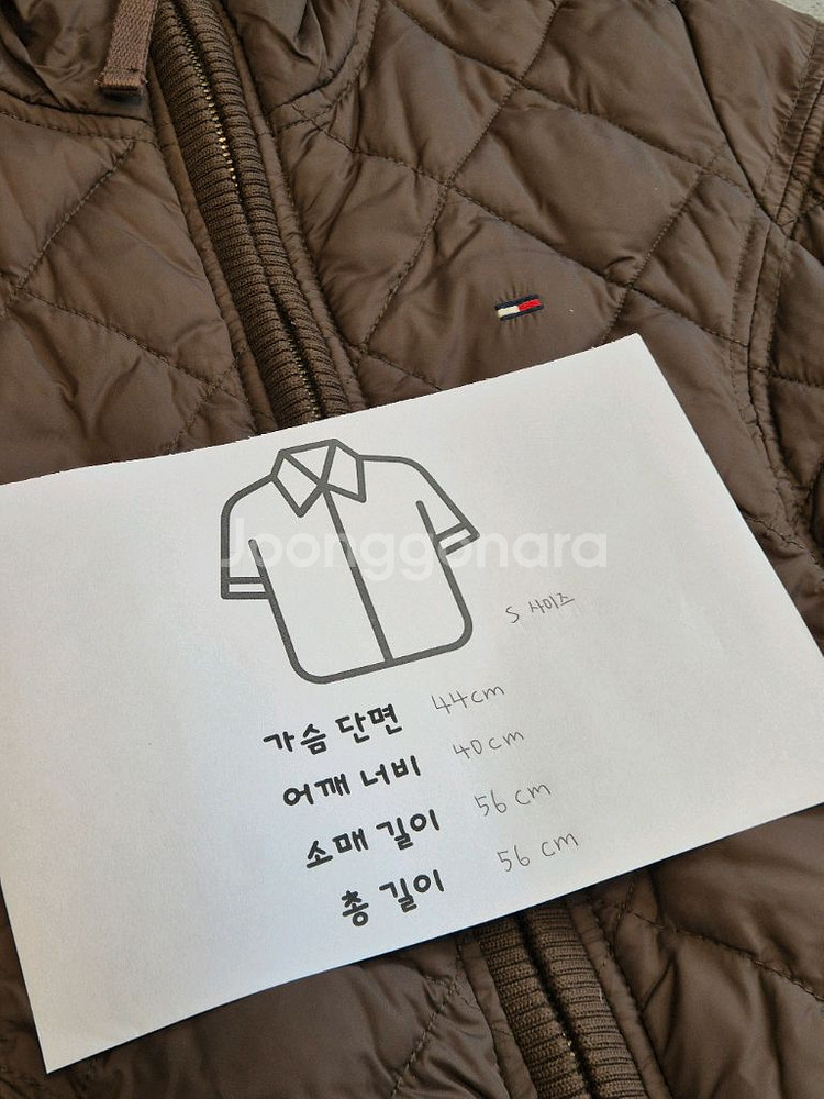 타미힐피거 브라운 퀄팅 자켓 패딩 점퍼 여성용--5