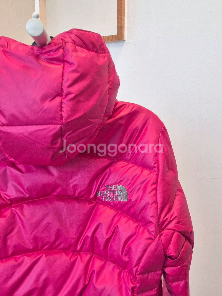 노스페이스 800 핑크 후드 패딩--2