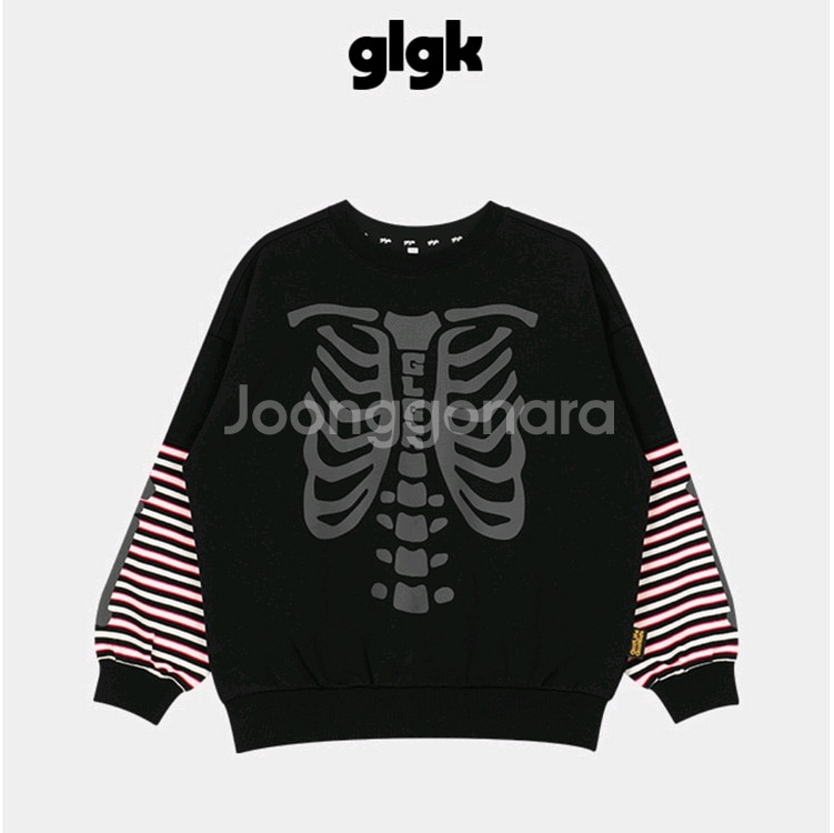 glgk 10월 먼슬리 뼈다귀 티셔츠(150/블랙)--0