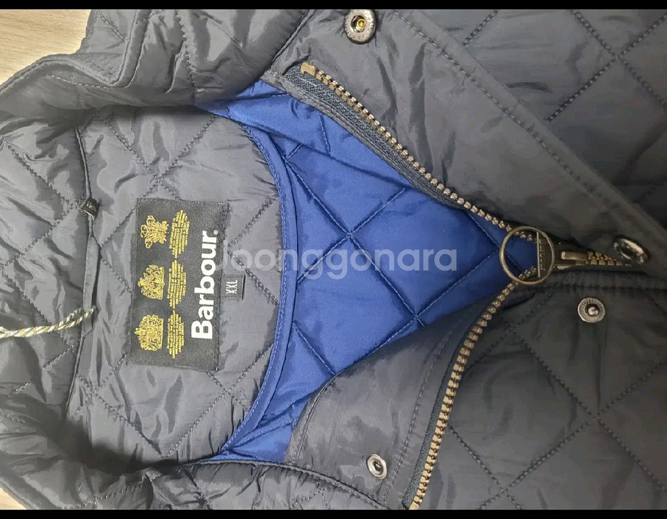 바버 플라이웨이트 첼시 퀄팅 자켓 네이비 xxl 새상품--3